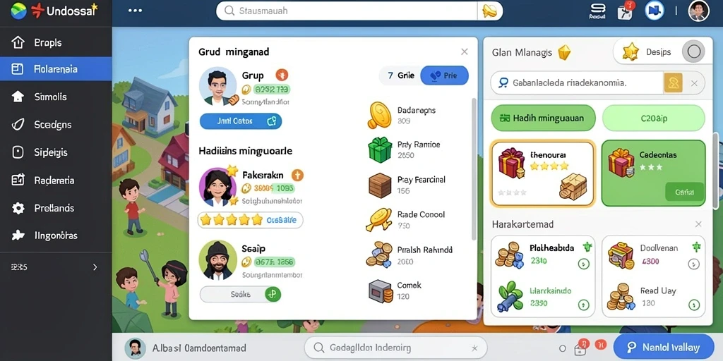 Tampilan awal game yang menarik dan informatif.