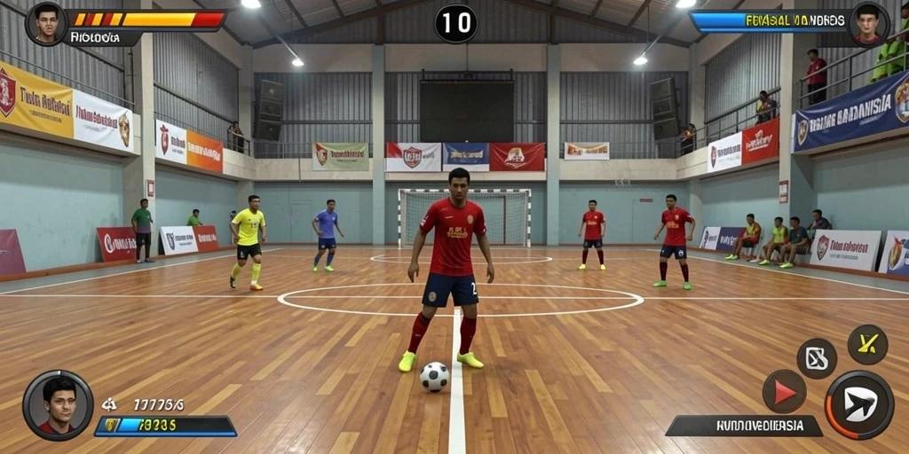 Tangkapan layar yang menunjukkan karakter utama dalam aksi.