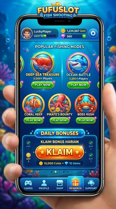 Cuplikan layar menu unduhan fufuslot untuk perangkat Android